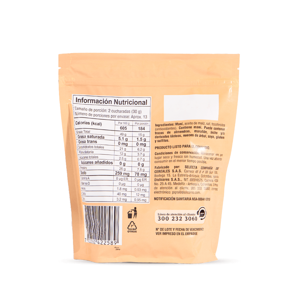 Maní Salado 400gr El Fortín Gourmet - 2