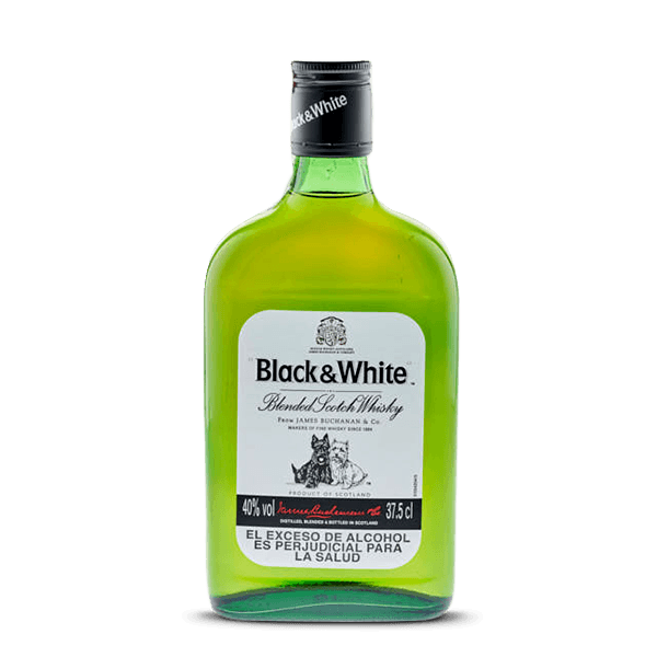 Whisky Black and White Blended Media Botella - 1