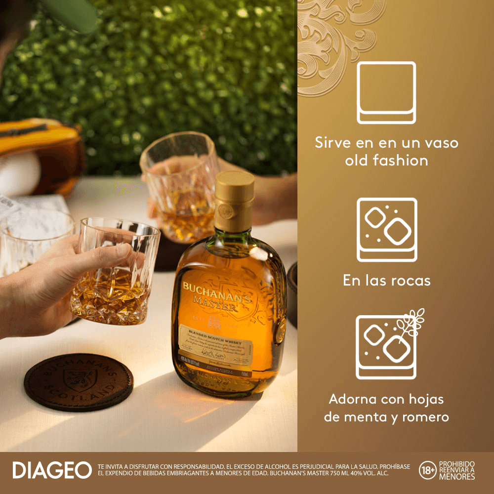 Whisky Buchanans Master Blended Escocés - 3