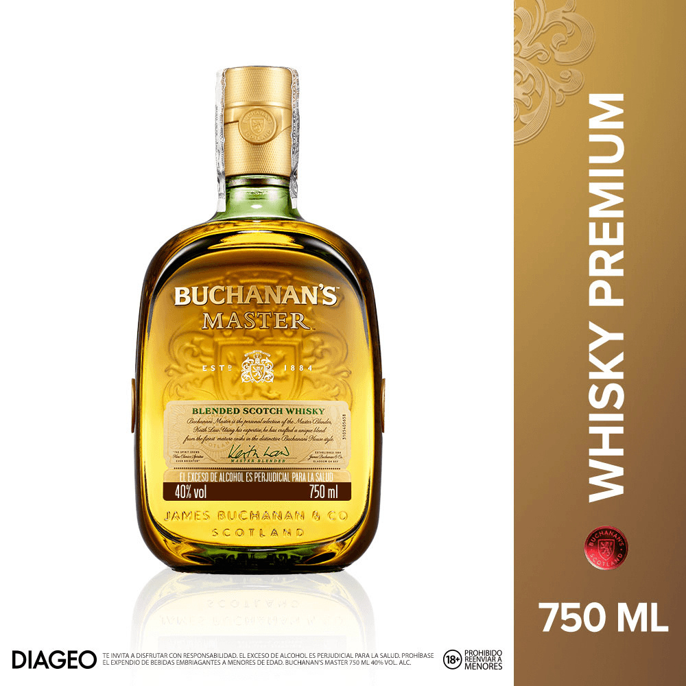 Whisky Buchanans Master Blended Escocés - 2
