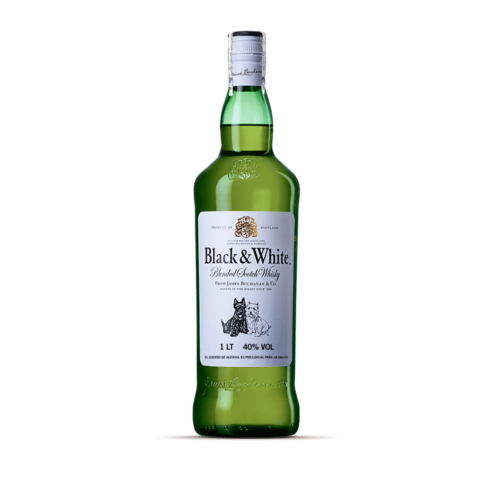 Whisky Black And White Blended Litro - 1