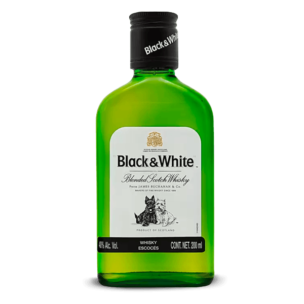 Whisky Black and White Blended 200 ml - 1