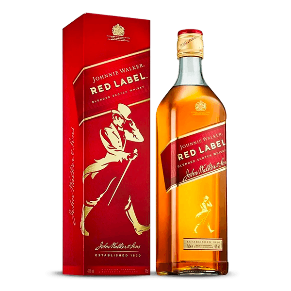 Whisky Johnnie Walker Red Label Blended Estuche Metal - 1