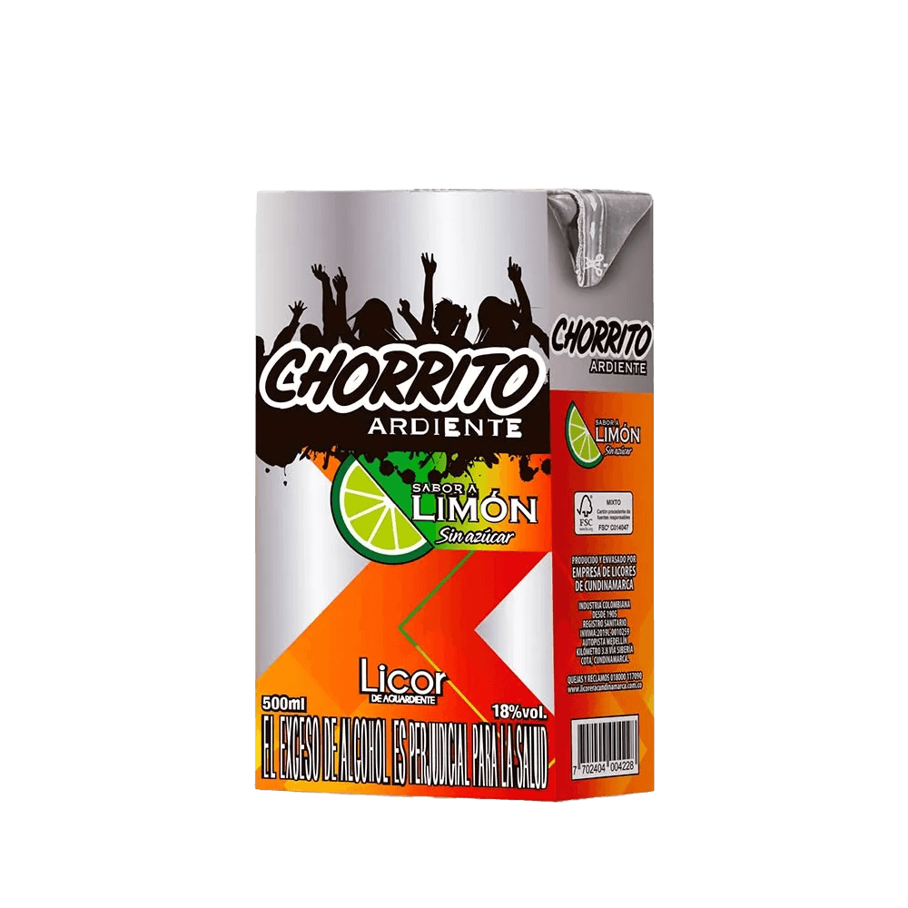 Aguardiente Chorrito Limon 500Ml - 1