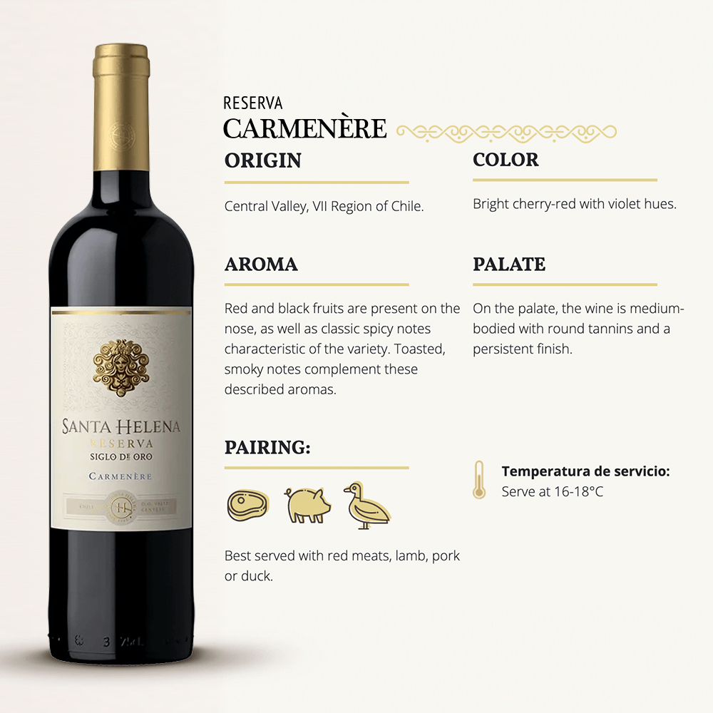 Vino Tinto Santa Helena Reserva Carmenére - 3
