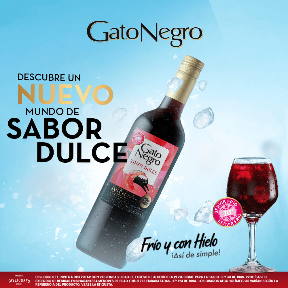 Vino Gato Negro Tinto Dulce - 3