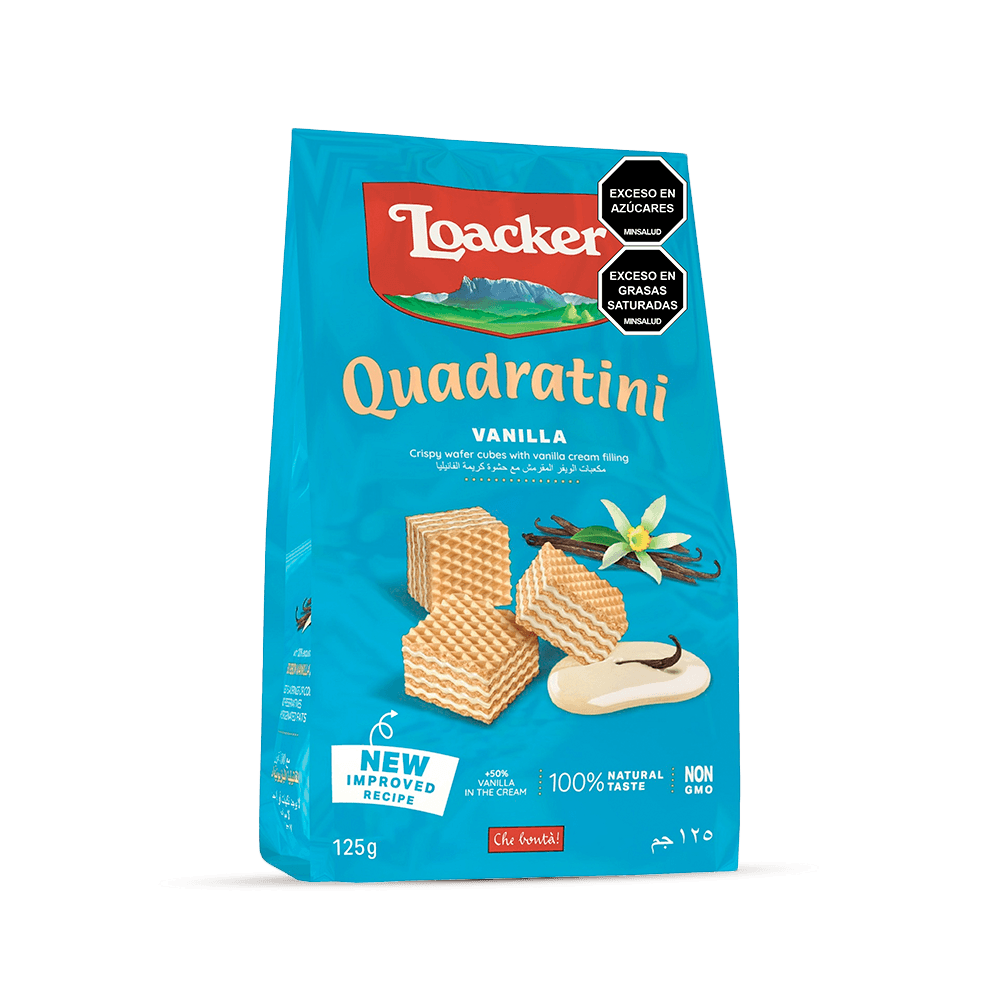 Galleta Loacker Quadratini Vainilla 125gr - 1