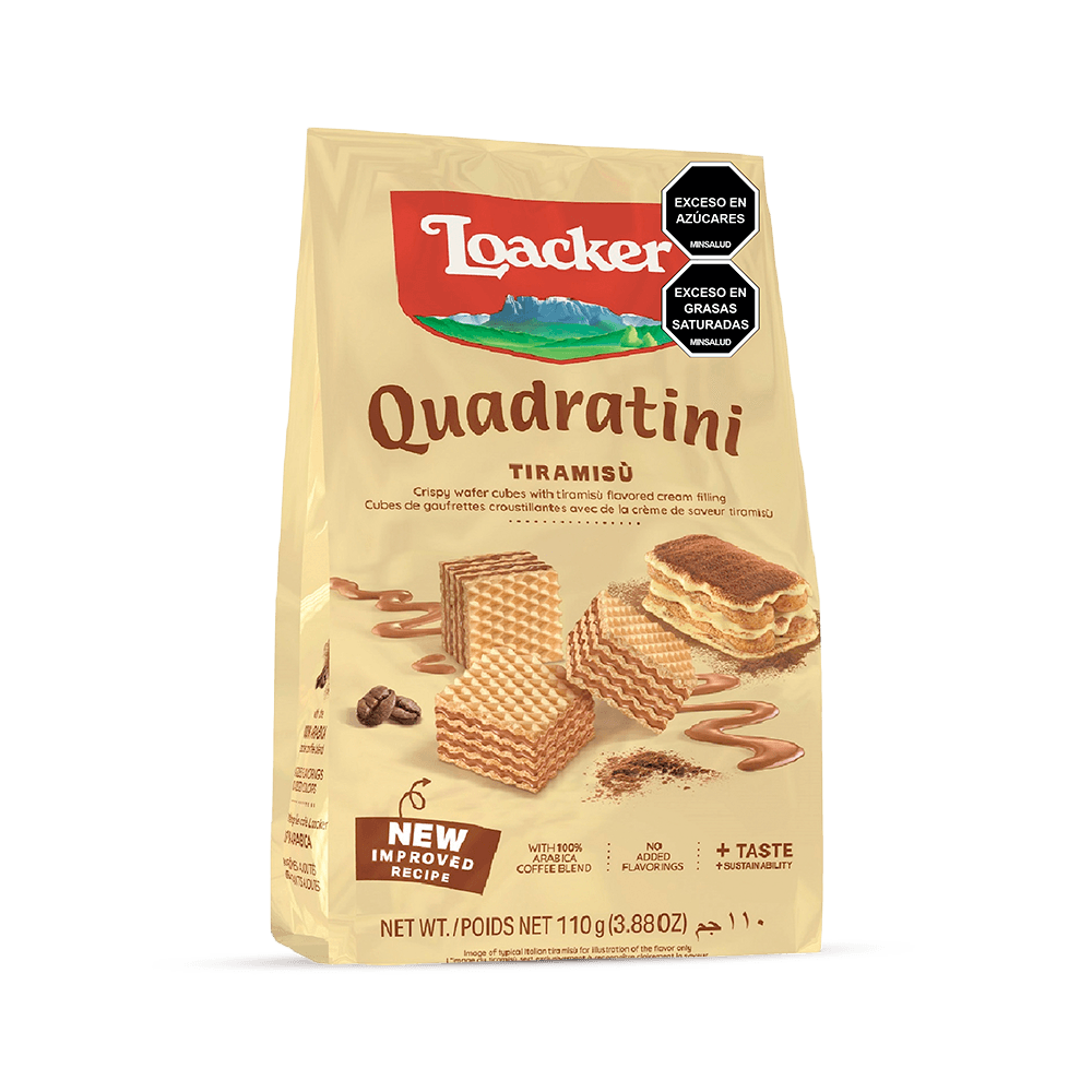 Galleta Loacker Quadratini Tiramisú 110gr - 1