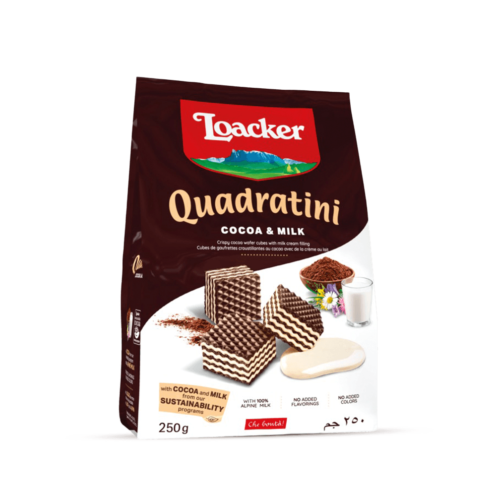Galleta Loacker Quadratini Crema Coco Milk 125gr - 1