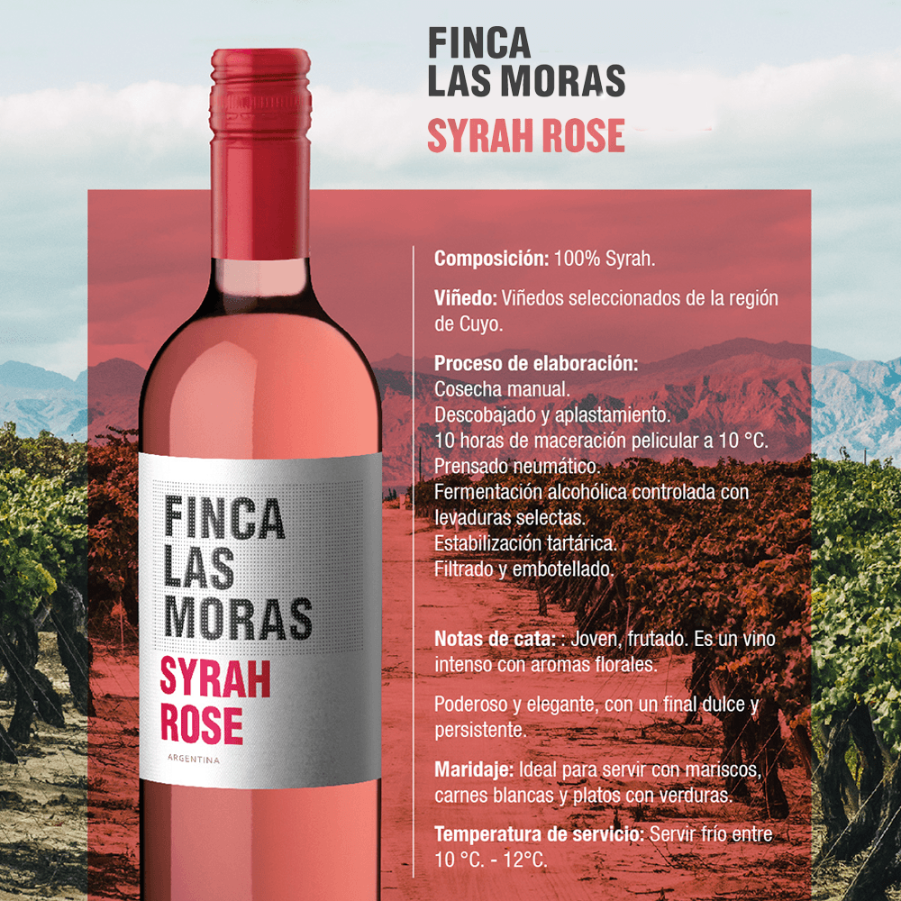 Vino Rosado Las Moras Syrah - 3