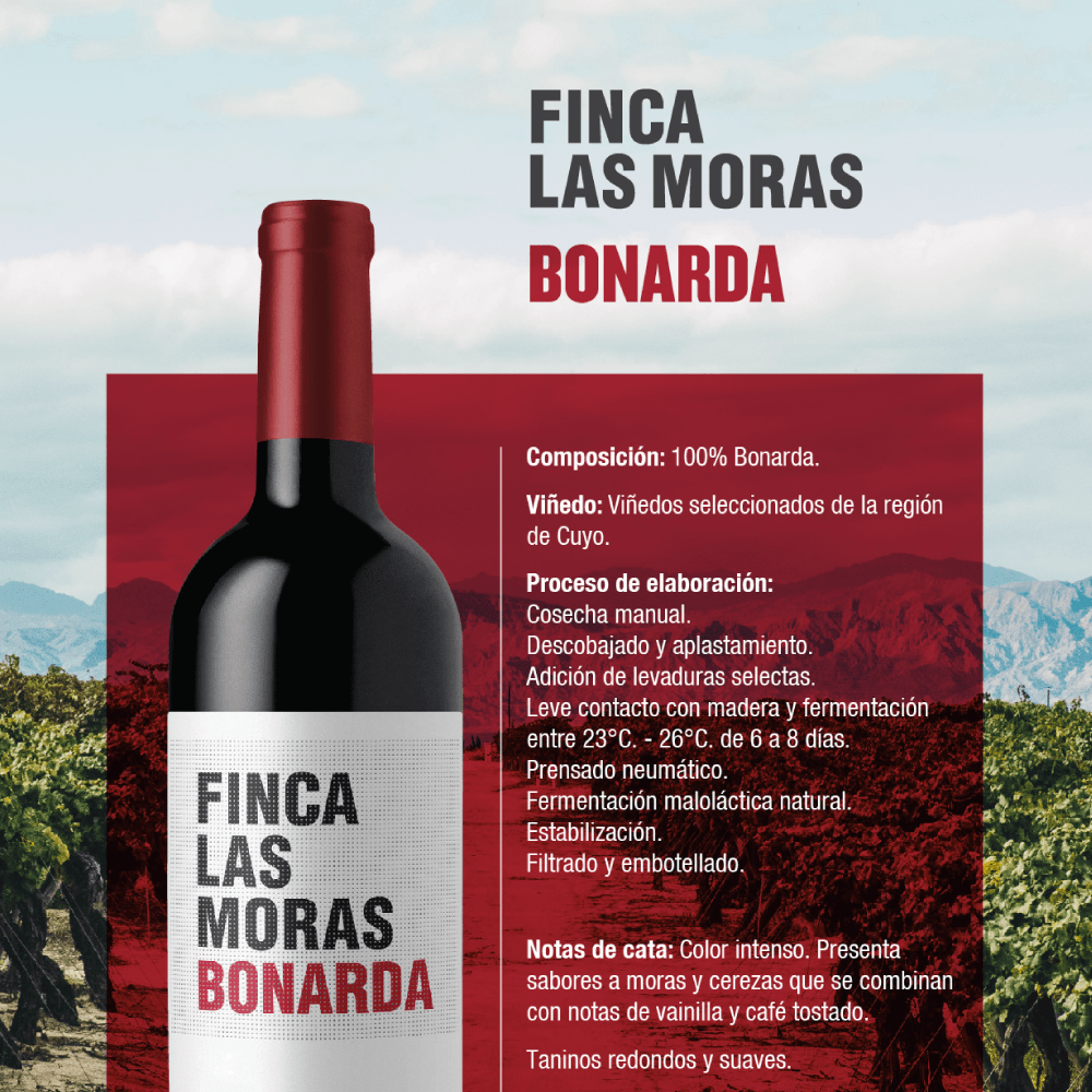 Vino Tinto Las Moras Bonarda - 3