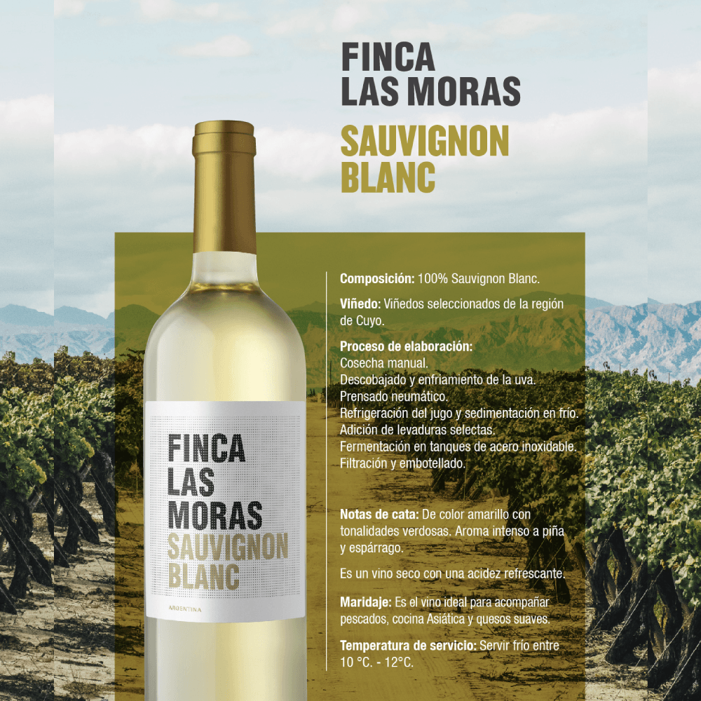 Vino Blanco Las Moras Sauvignon Blanc - 3