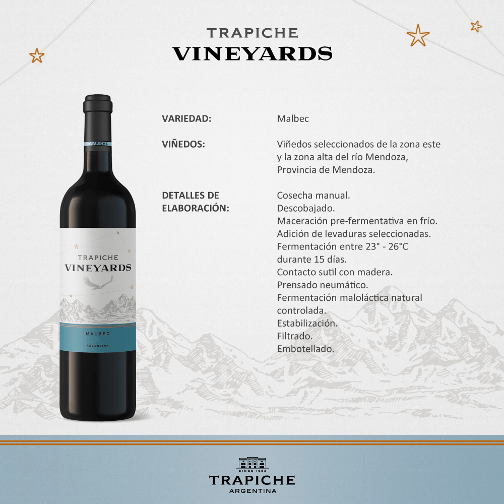 Vino Tinto Trapiche Fino Malbec - 3