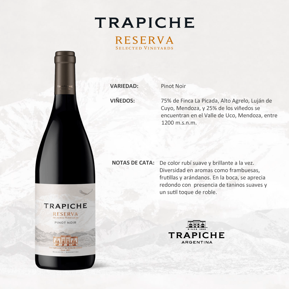 Vino Tinto Trapiche Reserva Pinot Noir - 3