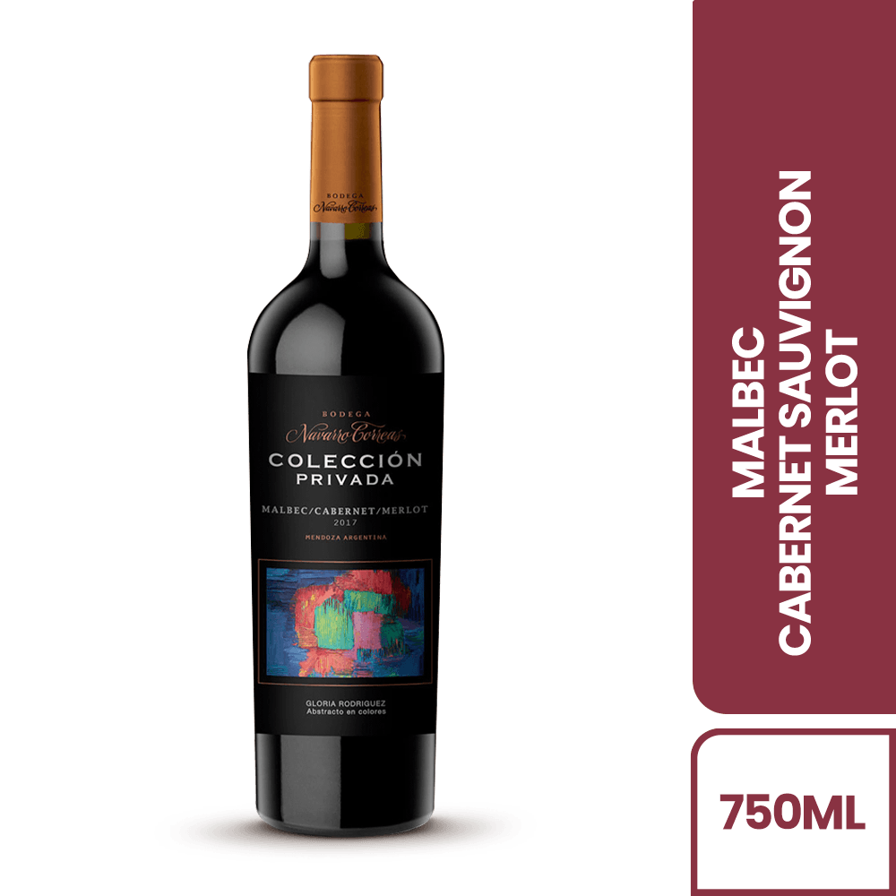 Vino Tinto Navarro Correas Colección Privada Blend Malbec Cabernet Sauvignon Merlot - 2