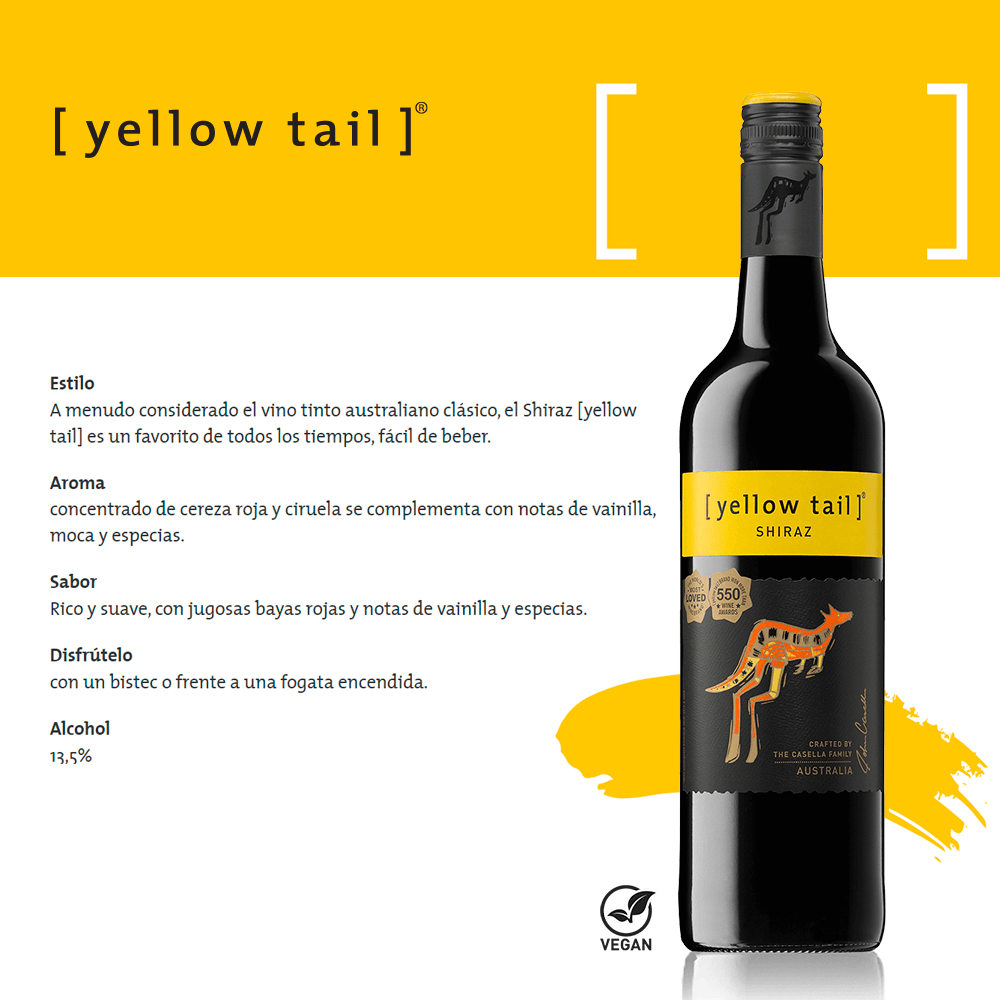 Vino Tinto Yellow Tail Shiraz - 3