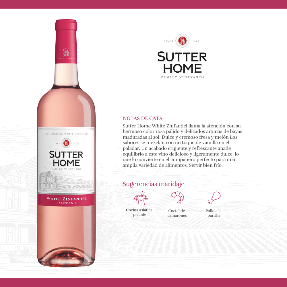 Vino Rosado Sutter Home Zinfandel - 3