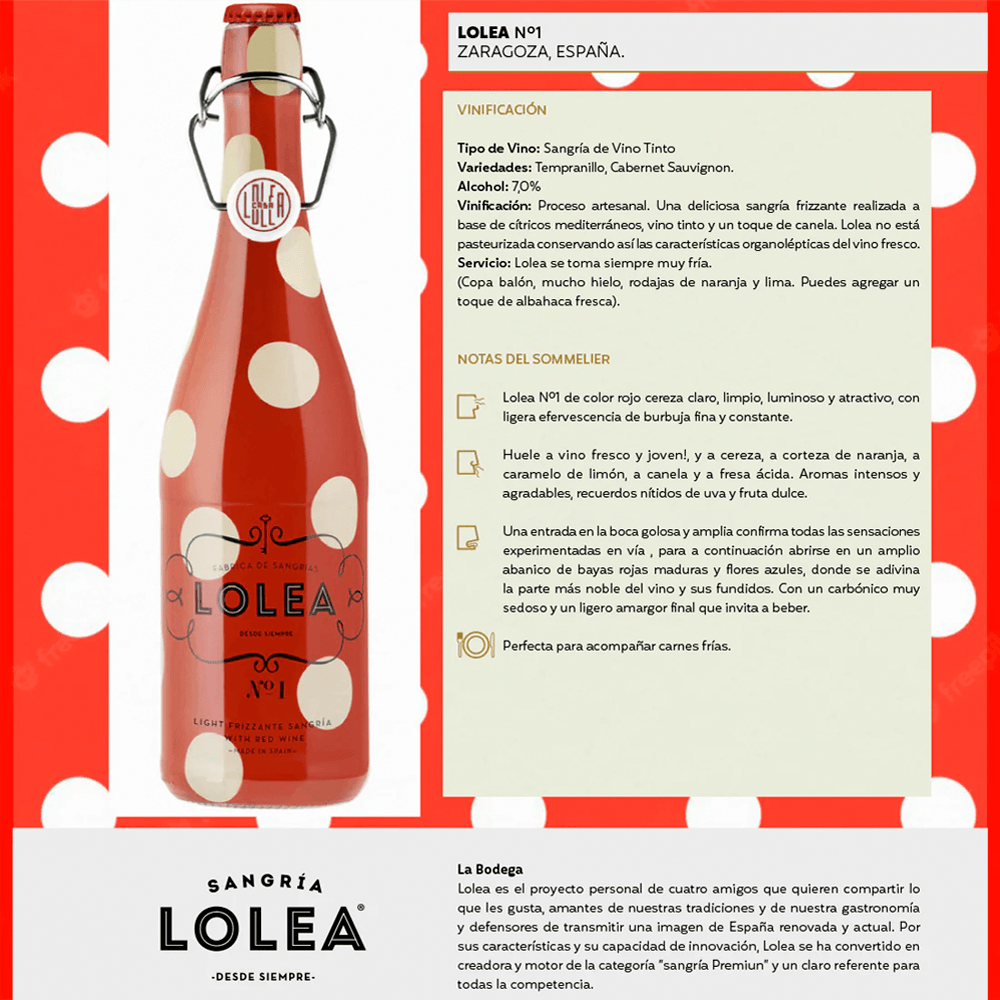 Sangría Vino Tinto Lolea No.1 - 4