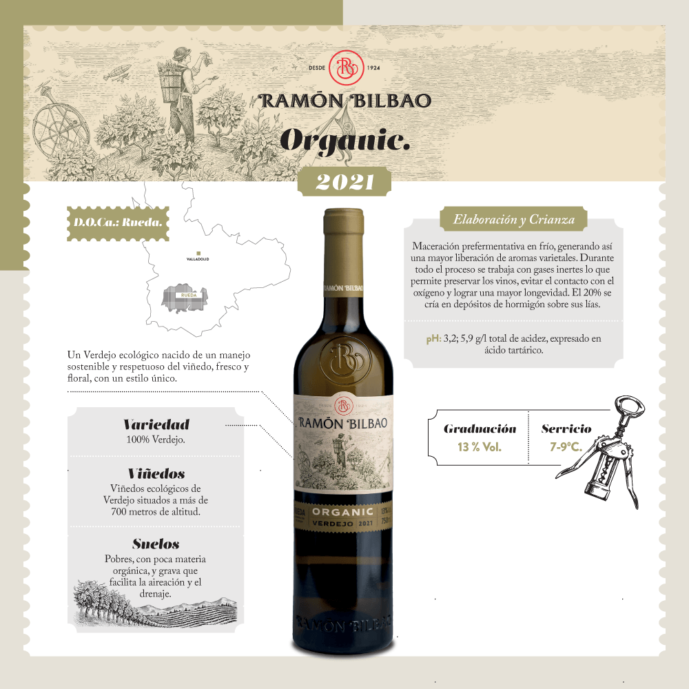Vino Blanco Ramón Bilbao Orgánico Verdejo - 3