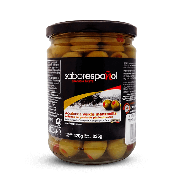 Aceitunas Sabor Español Rellenas De Pimiento 420gr - 1