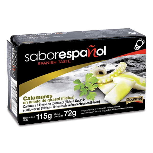 Filete Calamar en Aceite Girasol Sabor Español 330gr - 1