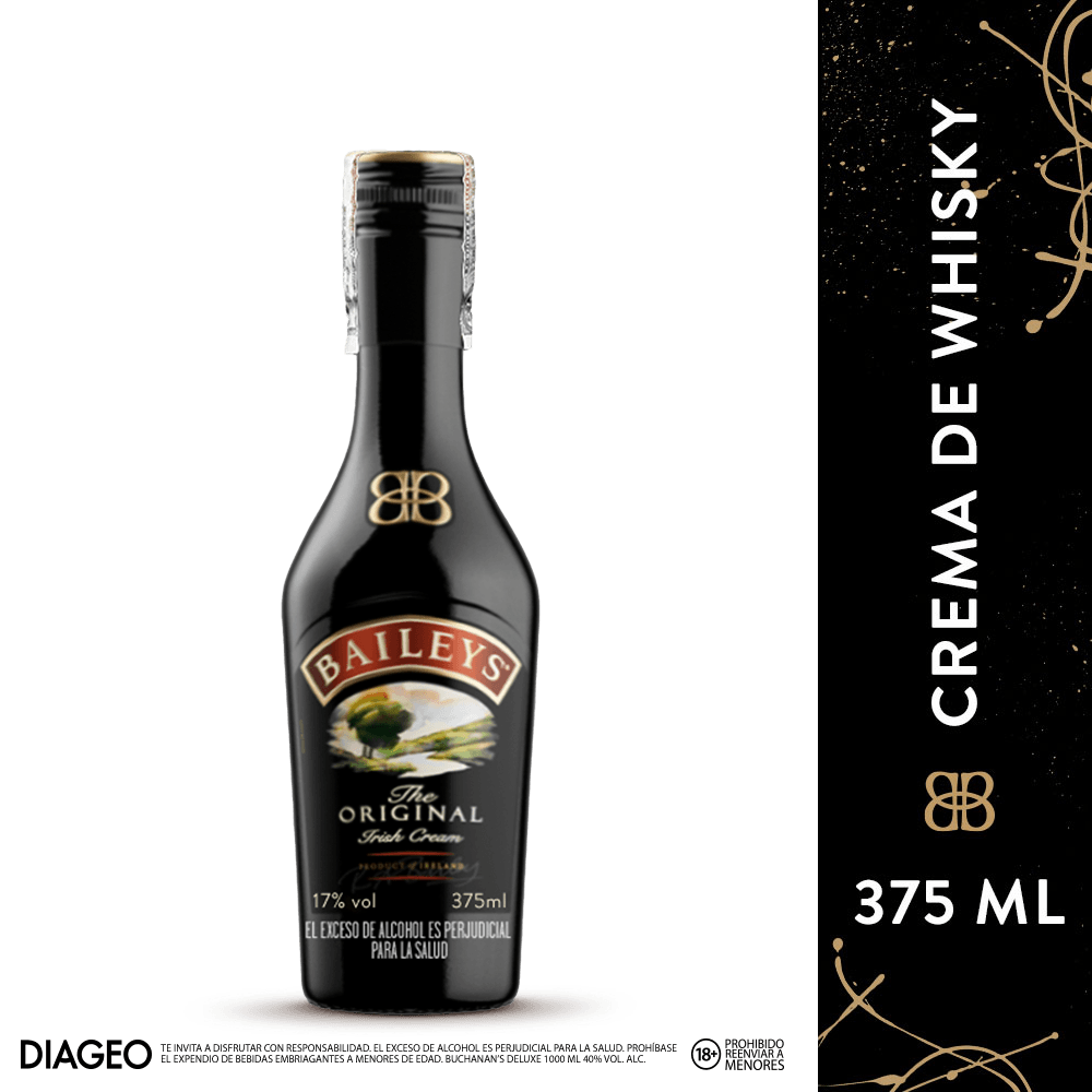 Crema De Whisky Baileys Original Media Botella Irlandesa - 2