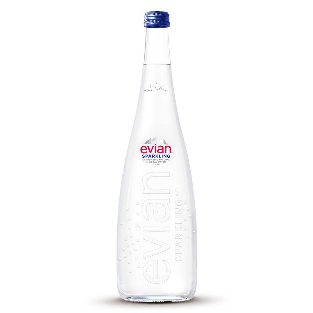 Agua mineral Evian sparkling 750ml glass - 1