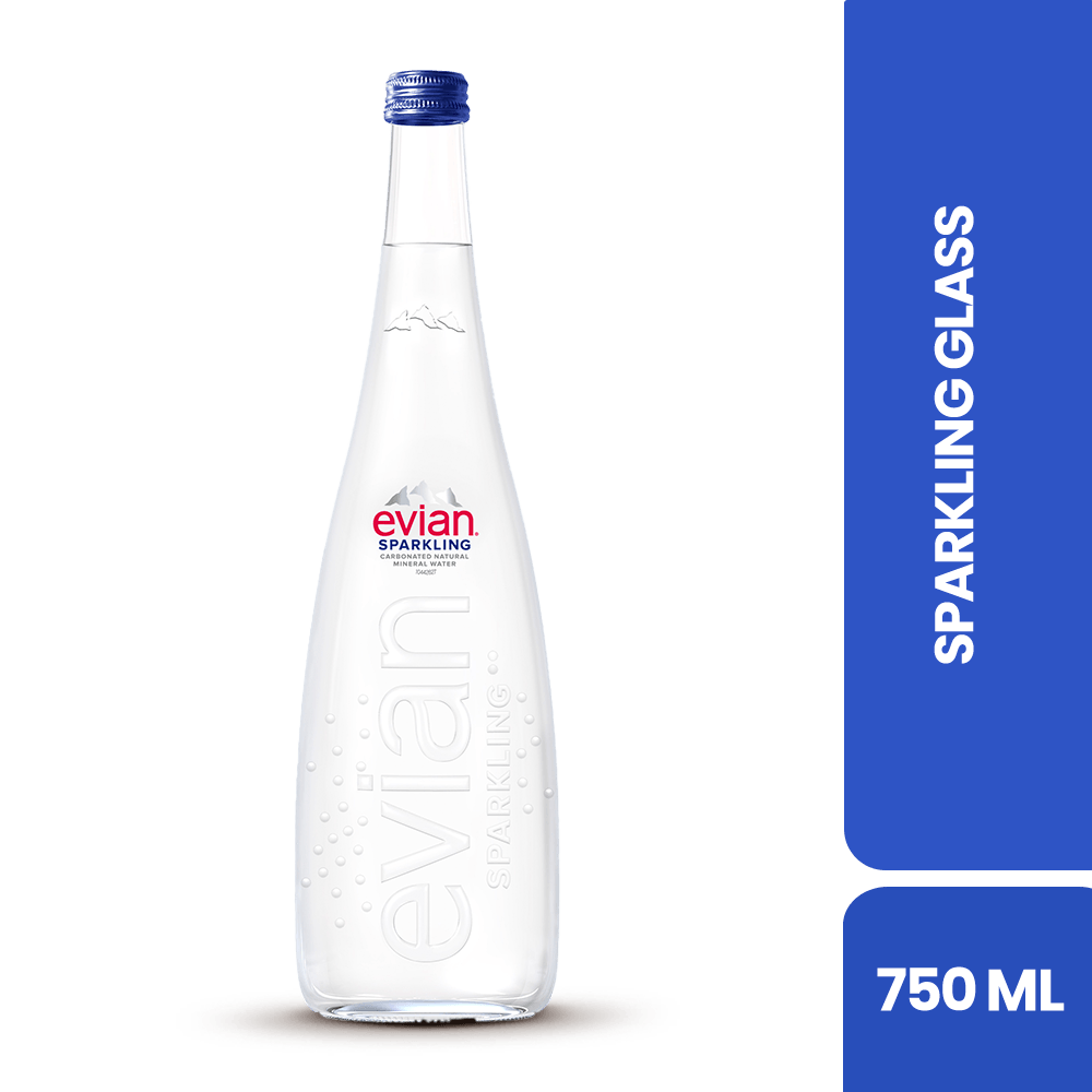 Agua mineral Evian sparkling 750ml glass - 2
