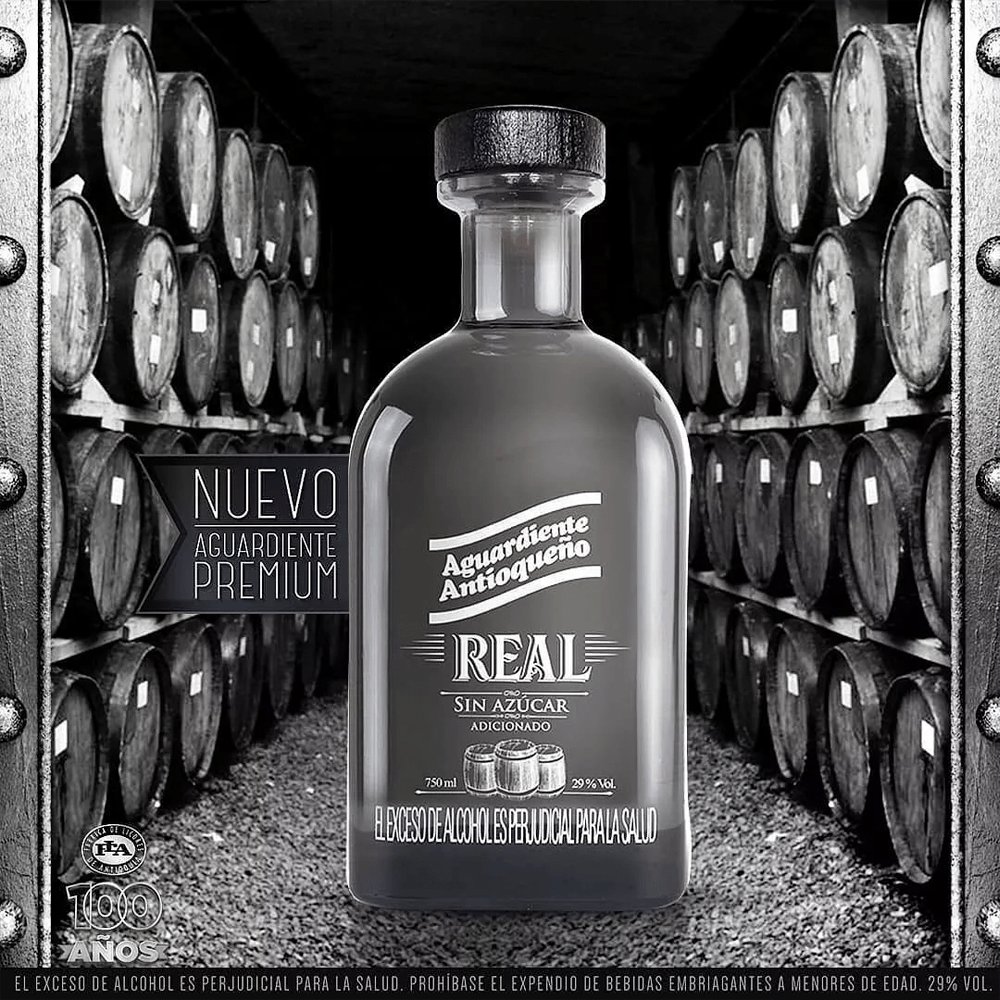 Aguardiente Real Silver Sin Azucar - 3