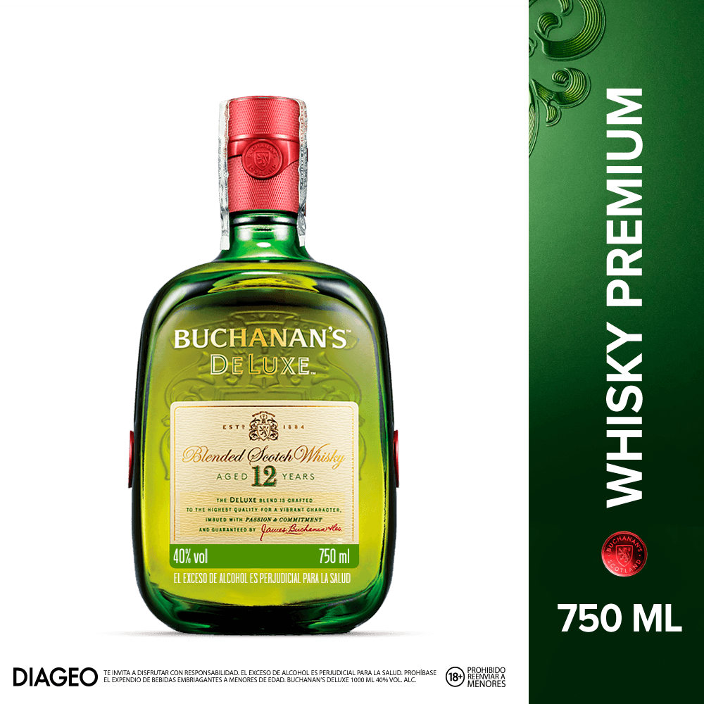 Whisky Buchanans Deluxe Blended 12 Años Escocés - 2