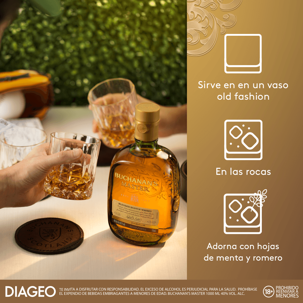 Whisky Buchanans Master Blended Litro Escocés - 3