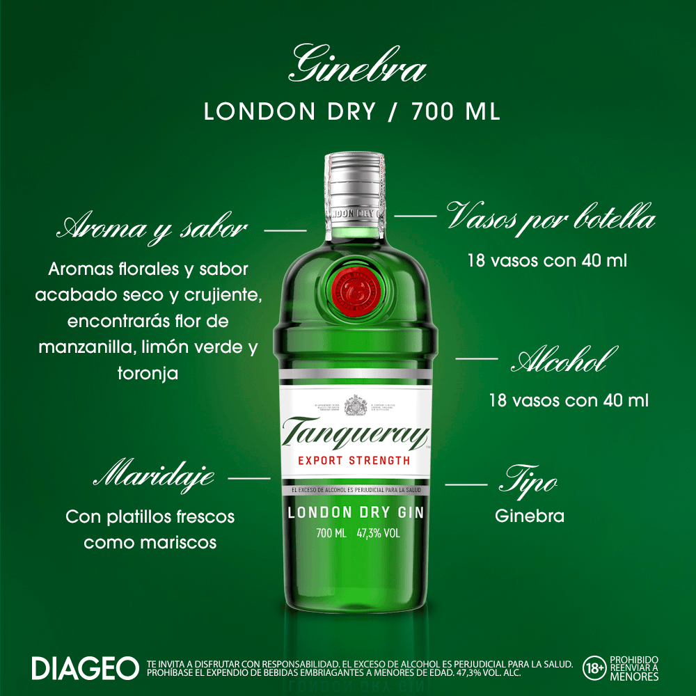 Ginebra Tanqueray London Dry Gin - 3