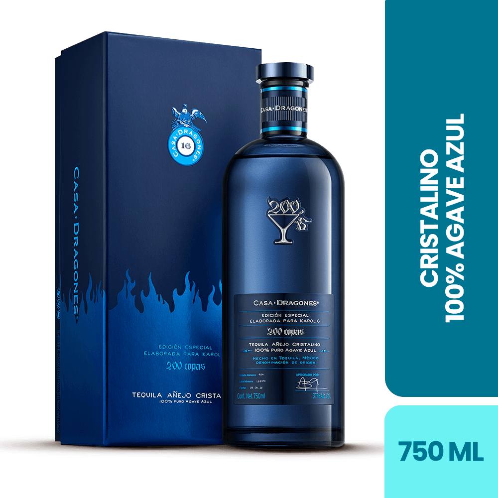 Tequila Casa Dragones 200 Copas Cristalino - 2