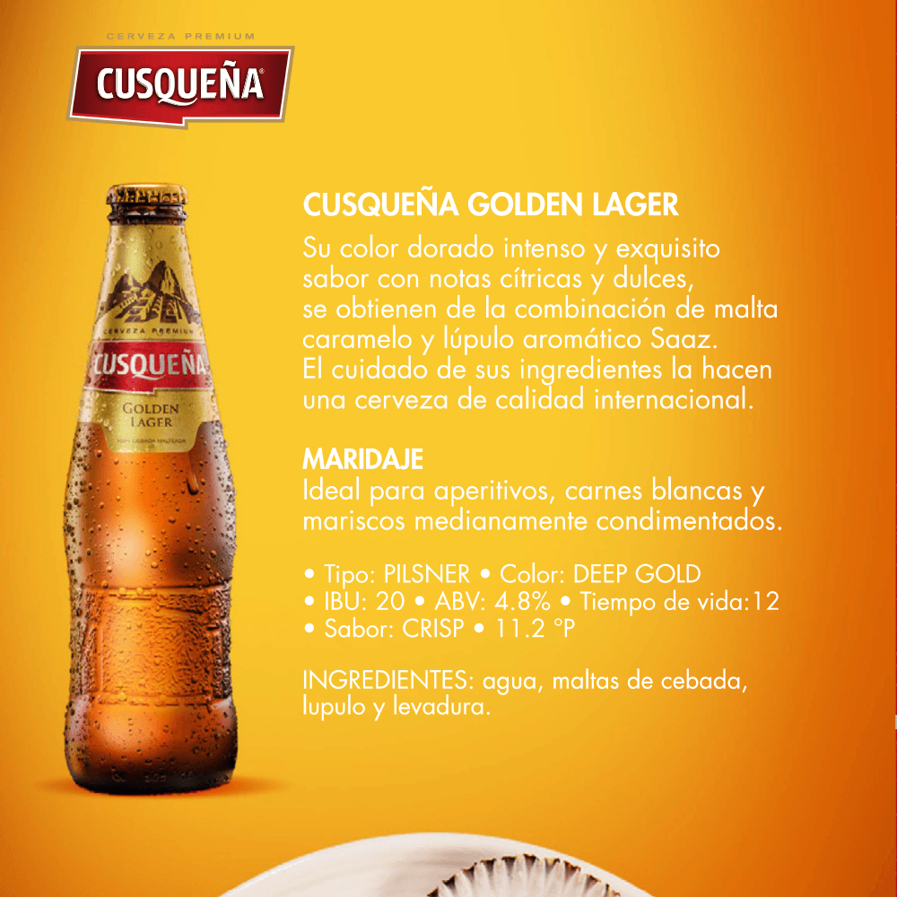 Cerveza Cusqueña Dorada - 3