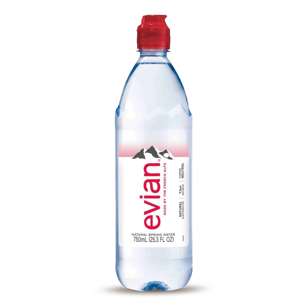 Agua mineral Evian 750ml glass - 1