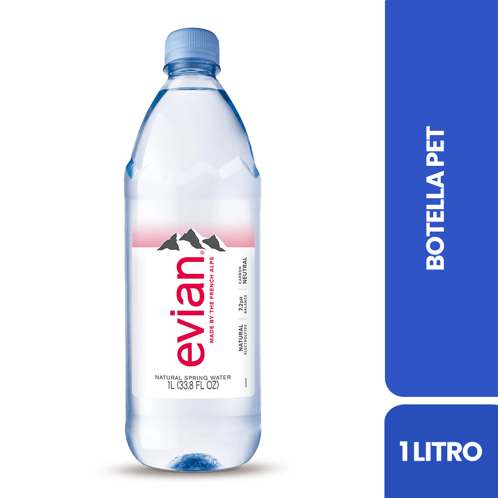 Agua mineral Evian 1000ml pet - 2