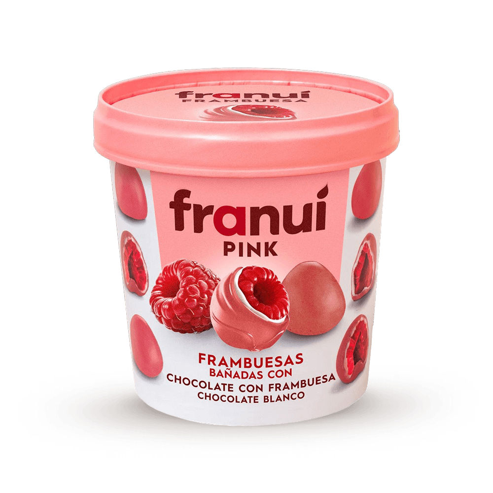 Franui Pink-Frambuesas cubiertas con chocolate blanco - 1