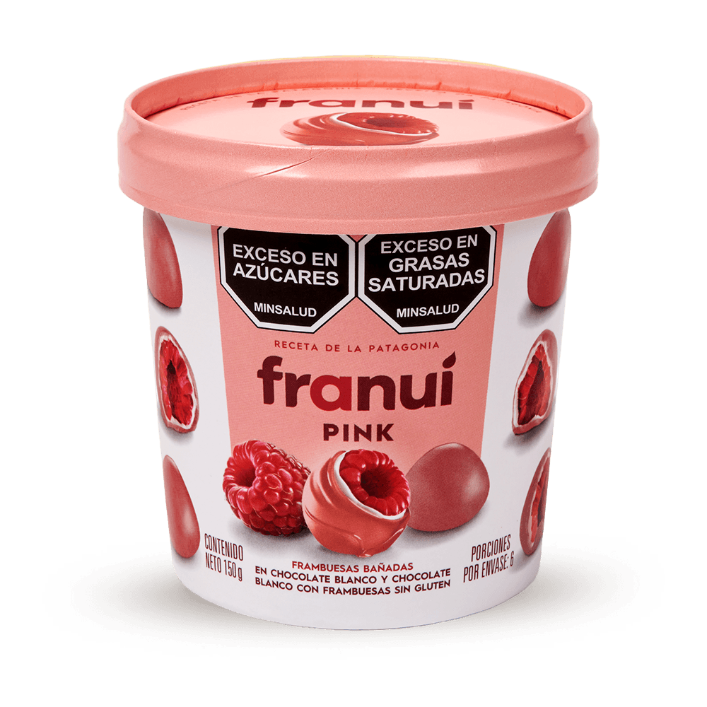 Franui Pink-Frambuesas cubiertas en chocolate blanco - 1
