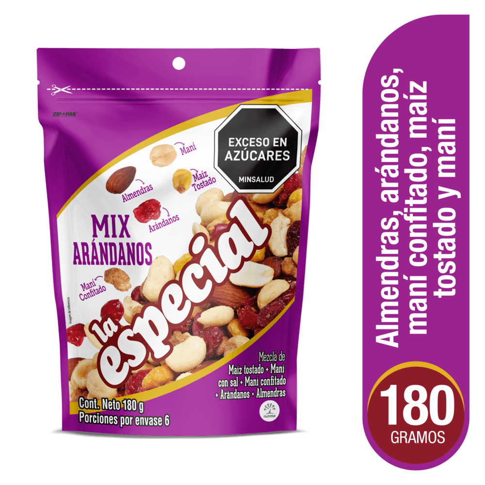 Pasabocas La Especial Mezcla Mix Arandanos 180gr - 2
