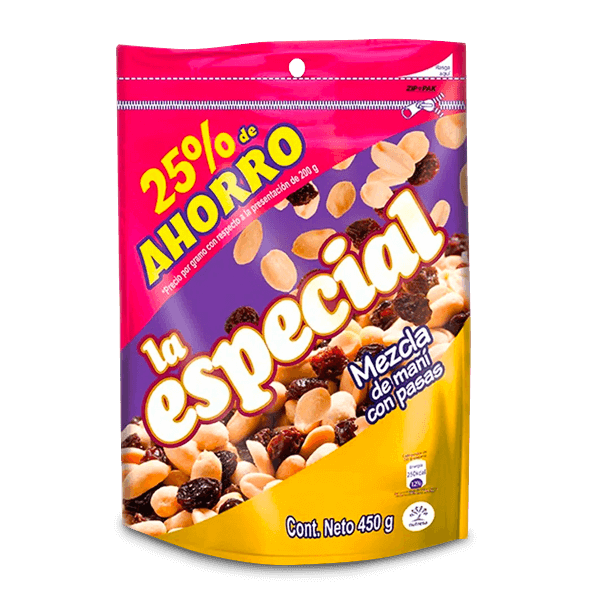 Pasabocas La Especial Mani con Pasas 450gr - 1