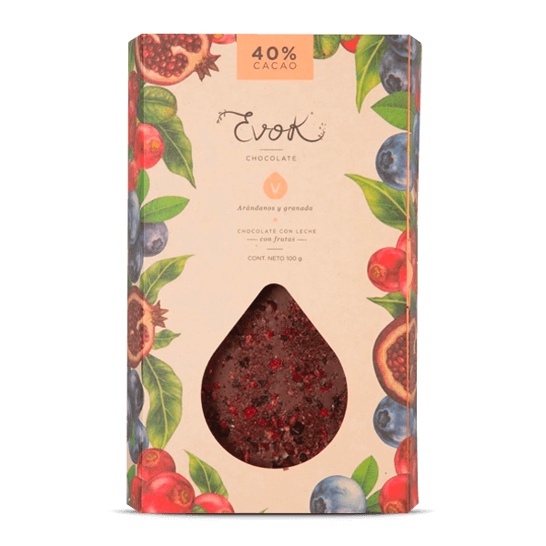 Choco Barra 40% Arandano y Granada 100gr - 1