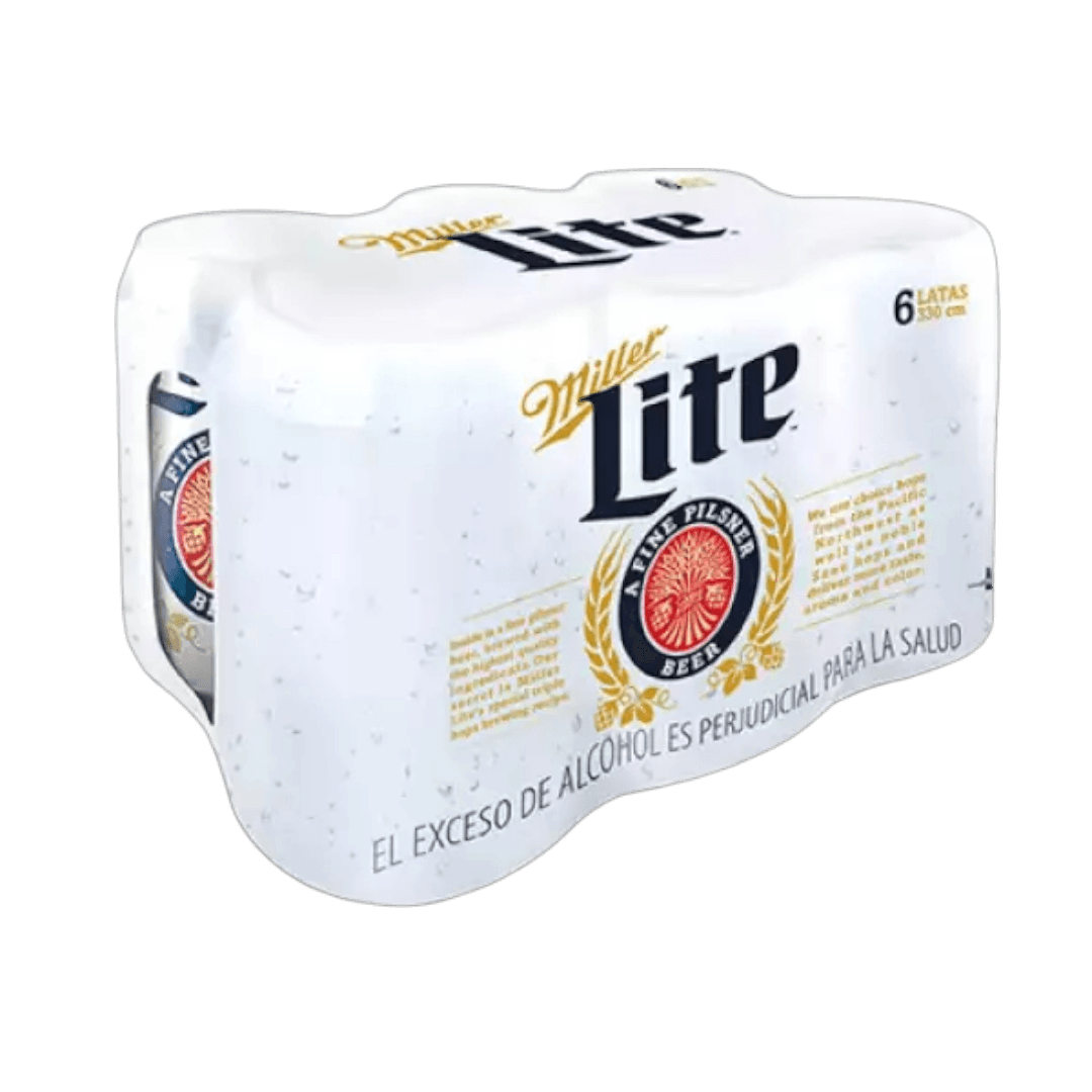 Cerveza Miller Lite Lata X6 - 1