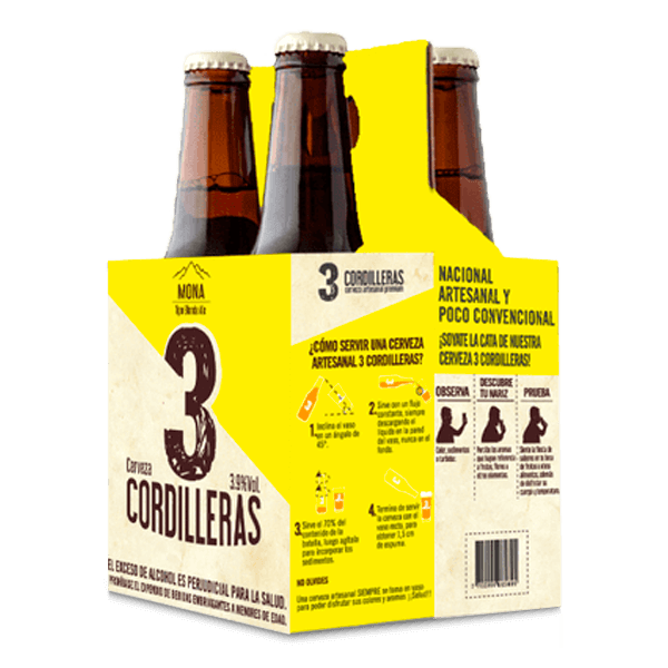 Cerveza 3 Cordilleras Mona Botella X4 - 1