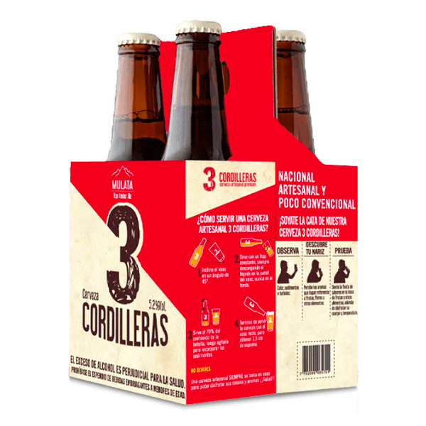 Cerveza 3 Cordilleras Mulata Botella X4 - 1