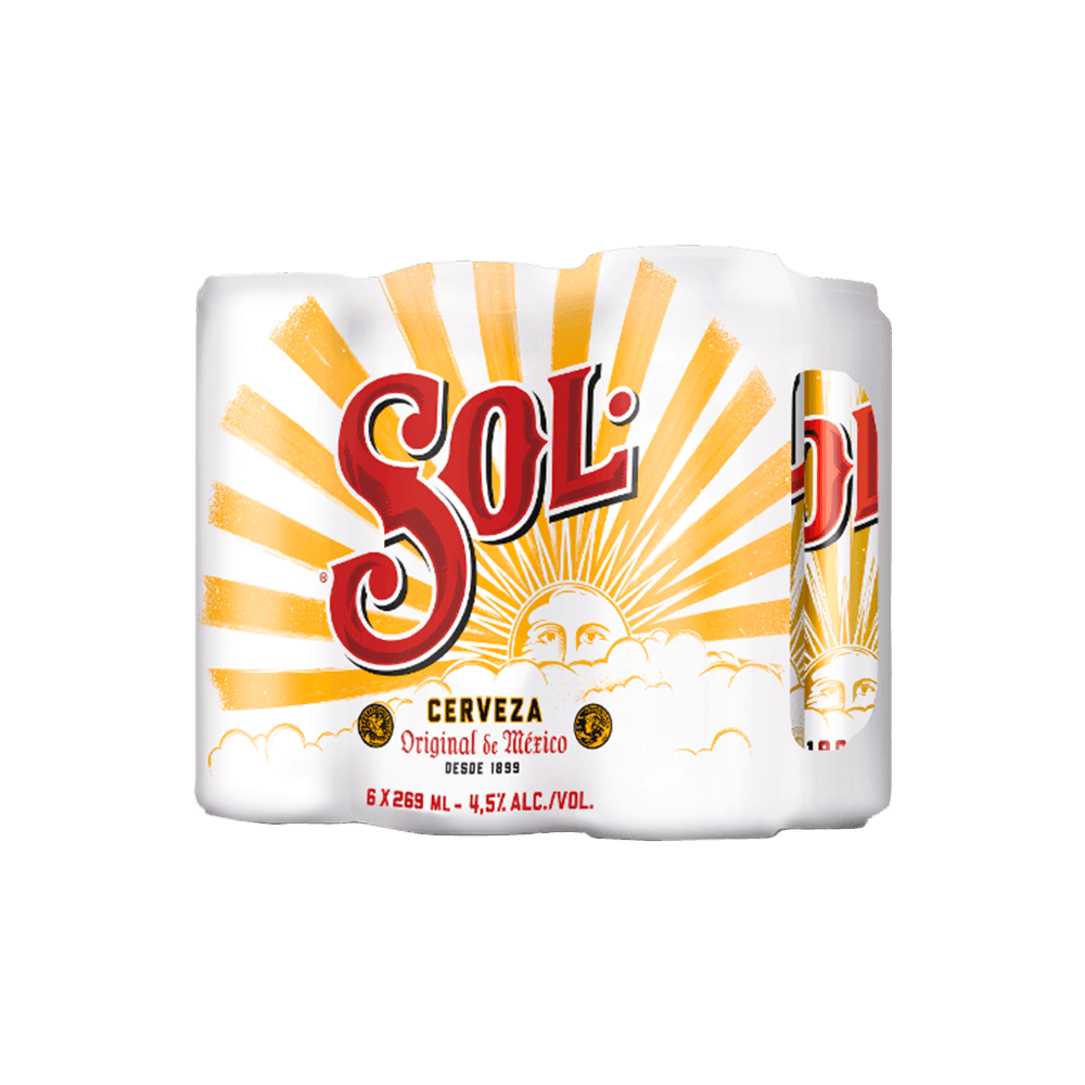 Cerveza Sol Lata X6 - 1