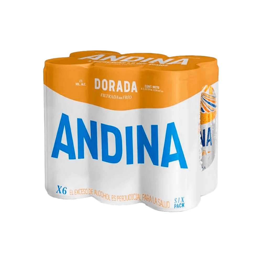 Cerveza Andina Dorada Lata X6 - 1