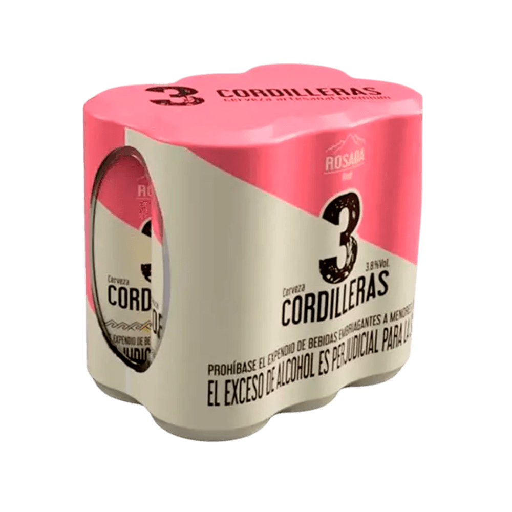 Cerveza 3 Cordilleras Rosada Lata X4 - 1