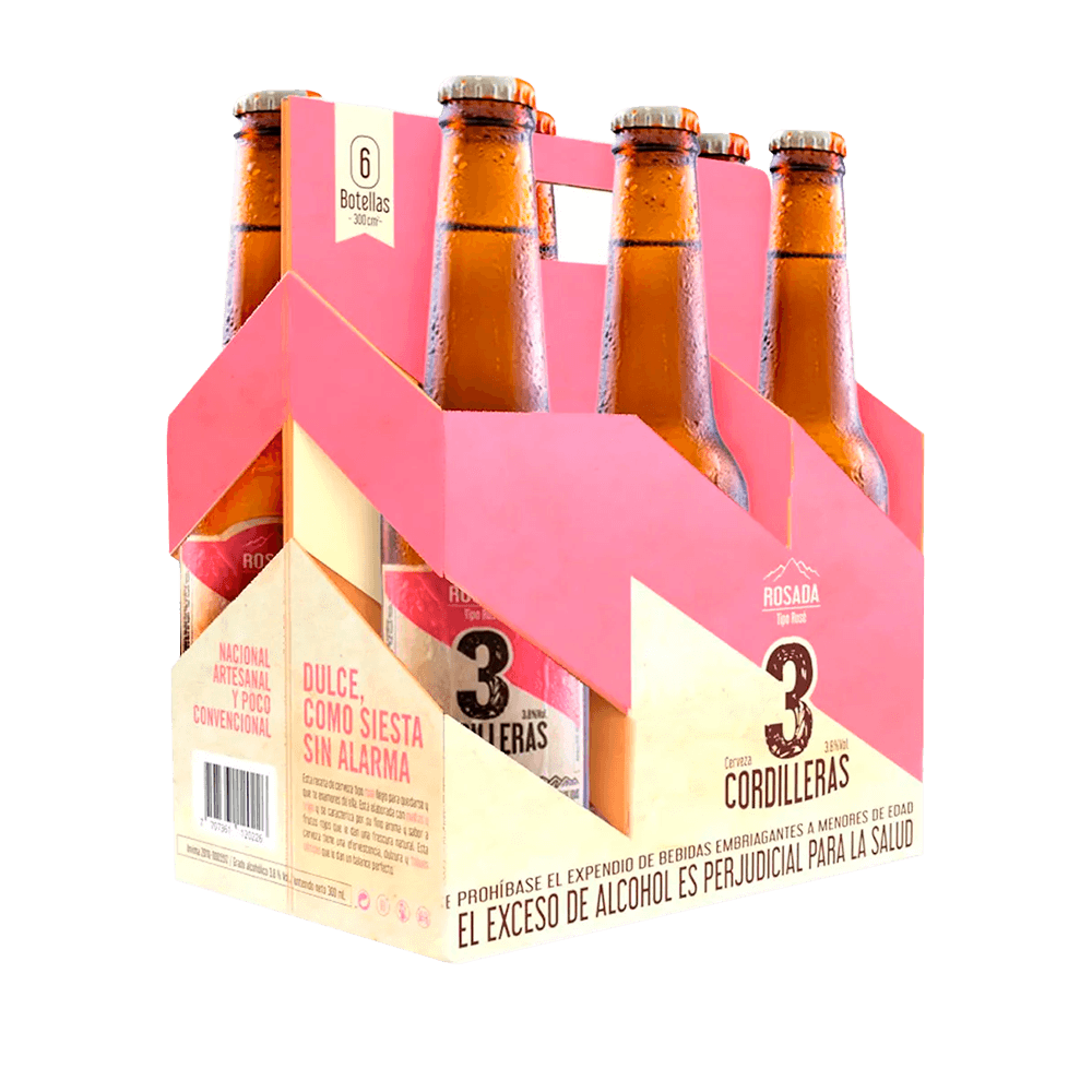 Cerveza 3 Cordilleras Rosada Botella X6 - 1