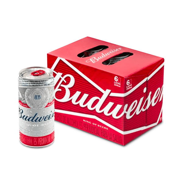 Cerveza Budweiser Lata X6 - 1