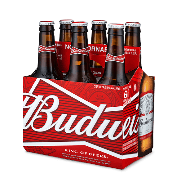 Cerveza Budweiser Botella Six Pack - 1